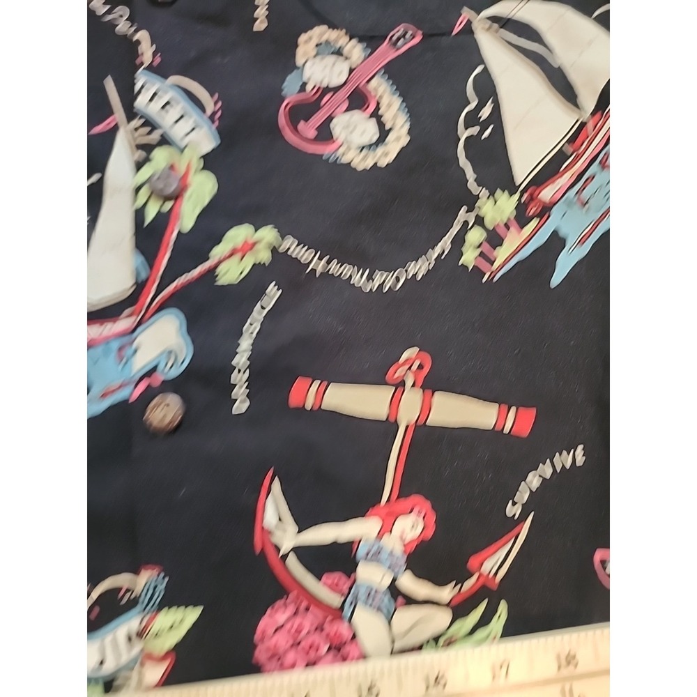 Vintage Koko Island Hawaiian Shirt Mens XL Jimmy Buffett Volcano AOP USA Made - Picture 9 of 15